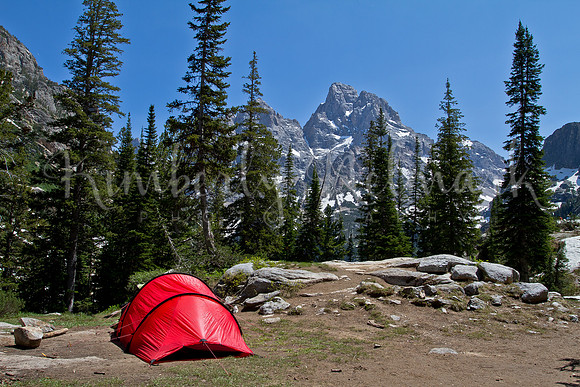 Tent in Cascade Canyon, Teton